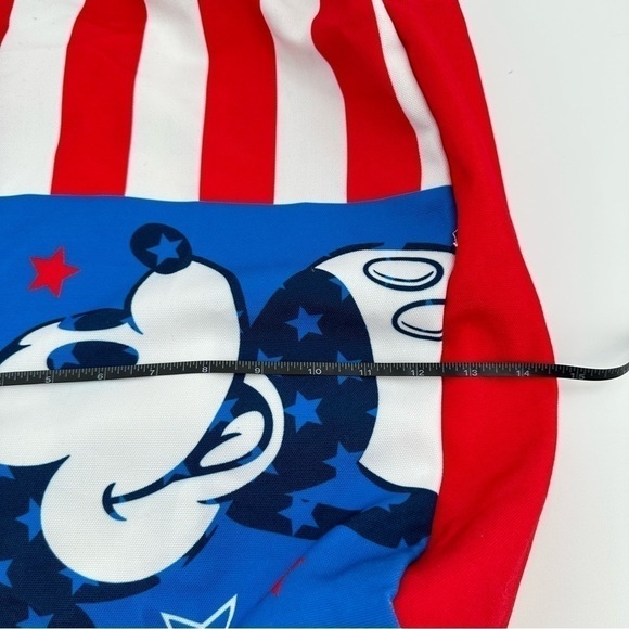 DISNEY Mickey Mouse American Flag Canvas Tote Bag Like New - Picture 12 of 13
